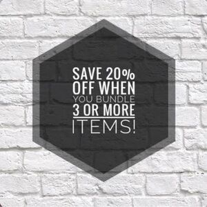 Bundle 3 or more items and save 20% instantly !